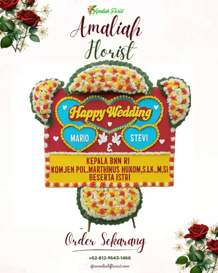 Papan Bunga Pernikahan Sabaru